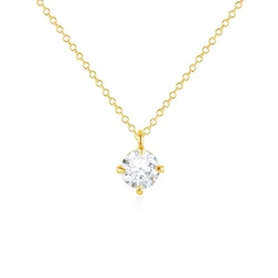 Untamed Petals Joelle Crystal Pendant In Gold