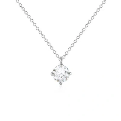 Untamed Petals Joelle Crystal Pendant In Silver