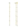 Untamed Petals Lara Pearl Drop Earrings In Gold
