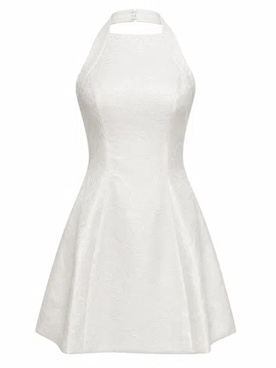 Untamed Petals Layla Mini Dress In Neutral