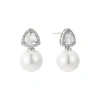 Untamed Petals Legacy Pearl Drop Earrings In Metallic