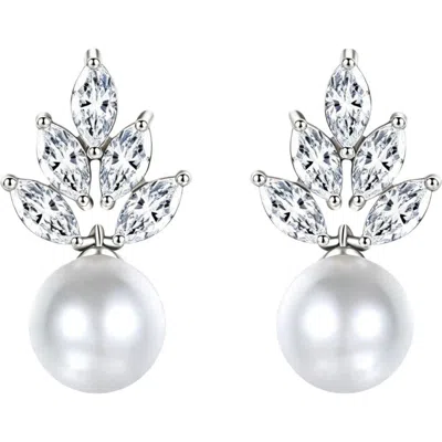 Untamed Petals Lennox Pearl And Crystal Earrings In Multi
