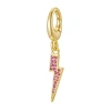 Untamed Petals Lightning Bolt Charm In Gold