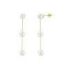 Untamed Petals Lilly Pearl Drop Earrings In Neutral