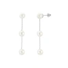 Untamed Petals Lilly Pearl Drop Earrings In Metallic