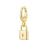 Untamed Petals Lock Charm In Burgundy