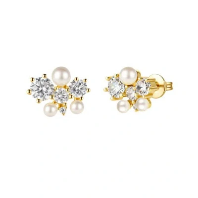 Untamed Petals Love Note Earrings In Gold
