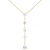 Untamed Petals Lunar Crystal Drop Pendant In Gold