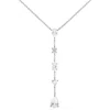 Untamed Petals Lunar Crystal Drop Pendant In Silver