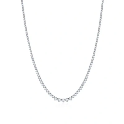 Untamed Petals Mayfair Tennis Necklace In Silver