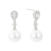 Untamed Petals Melody Pearl Drop Earrings In Metallic