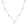 Untamed Petals Miles Crystal Choker In Silver