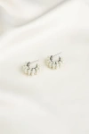 Untamed Petals Millie Mini Pearl Hoops In White