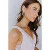 Untamed Petals Moore Freshwater Pearl Earrings In White