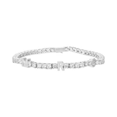 Untamed Petals Mrs Crystal Bracelet In Silver