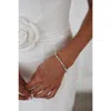 Untamed Petals Opulent Pearl And Crystal Bracelet In Silver