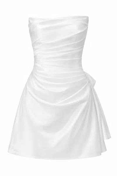 Untamed Petals Phoebe Mini Dress In White