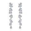 Untamed Petals Promise Crystal Drop Earrings In Metallic