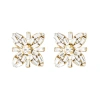 Untamed Petals Quinn Crystal Stud Earrings In Gold