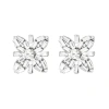 Untamed Petals Quinn Crystal Stud Earrings In Metallic