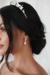 Untamed Petals Regency Crystal Drop Earrings In Gold