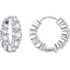 Untamed Petals Riviera Crystal Hoops In Metallic