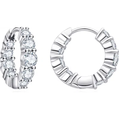Untamed Petals Riviera Crystal Hoops In Metallic