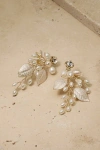 Untamed Petals Ryann Freshwater Pearl Drop Earrings In Gold