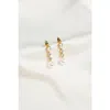 Untamed Petals Serenade Pearl And Crystal Earrings In Gold