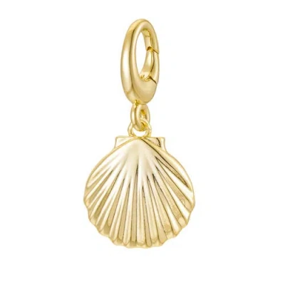 Untamed Petals Shell Charm In Gold