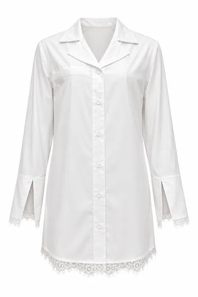 Untamed Petals Sofia Sleepshirt In White