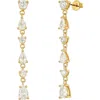 Untamed Petals Taurus Crystal Drop Earrings In Gold