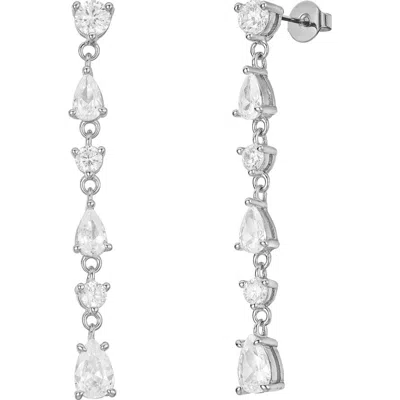 Untamed Petals Taurus Crystal Drop Earrings In Metallic