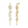 Untamed Petals Trixie Crystal Drop Earrings In Gold