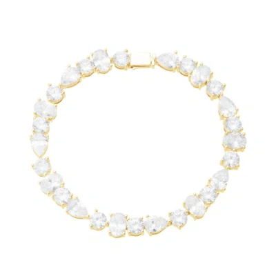 Untamed Petals Vivienne Crystal Bracelet In Gold