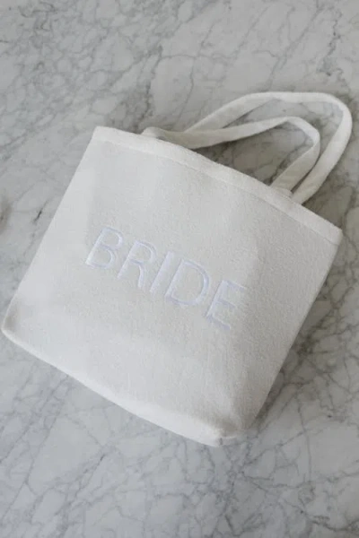 Untamed Petals Wedding Day Terry Tote In White