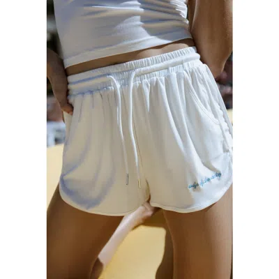 Untamed Petals Wifey Shorts In White