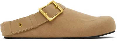 Untitlab Beige Bag Belts Clogs In Sand