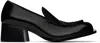 Untitlab Black Block Loafers In Nero