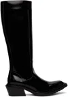 Untitlab Black Hitch Tall Boots In Black