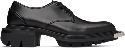 Untitlab Black Reel Metal Toe Derbys