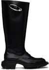 Untitlab Black Reel Ring Boots In Black