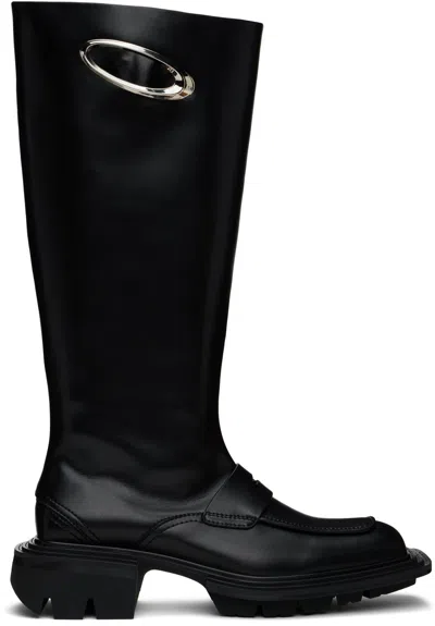 Untitlab Black Reel Ring Boots