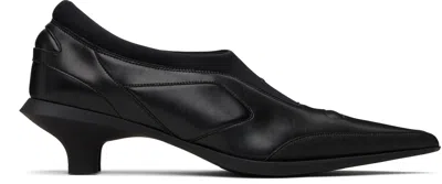 Untitlab Black Velo Flex Mule Heels