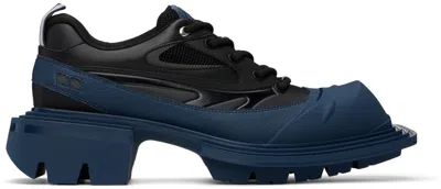 Untitlab Blue & Black Reel Apex Derbys In Navy Dark