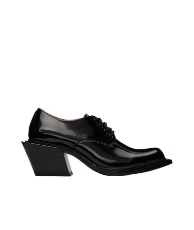 Untitlab Step Derby Shoes In Black