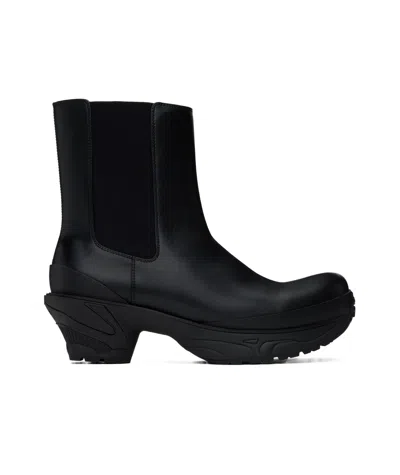 Untitlab Vertigo Heel Chelsea Boots In Black