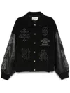 Untitled Artworks Angel Of Death Varsity Bomber Jacket In Black