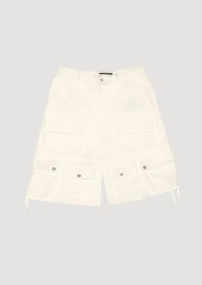 Untitled Artworks Cargo Shorts Washed Crm In Neutral