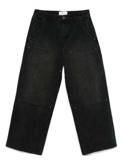 Untitled Artworks Double-knee Trousers In Black